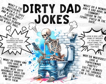 Dirty Dad Jokes Mug Wrap PNG, Funny Father's Day Gift (Digital Download)