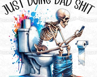 Lustiges Papa Shirt Png, Snarky Skelett, Papa Witz Clipart (digitaler Download)