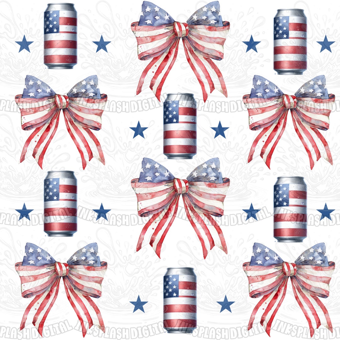Coquette Bow American Flag Png, Fourth of July, 4th of July Sublimation ...