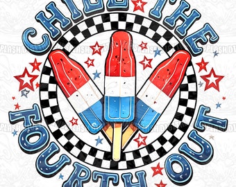 Funny 4th of July PNG, Retro Popsicle Design (Digital Download)
