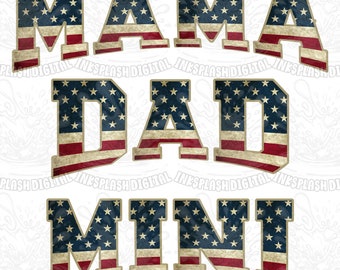 American Mama Mini PNG, 4th of July Design (Digital Download)
