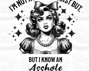 Funny Retro Housewife PNG, Unhinged Design (Digital Download)