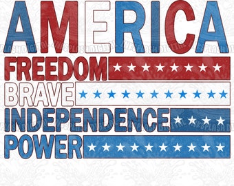 America Png, Patriotic 4th of July Design (Digital)