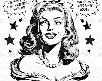 Funny Retro Housewife PNG, Sassy Vintage Sublimation Design (Digital Download)