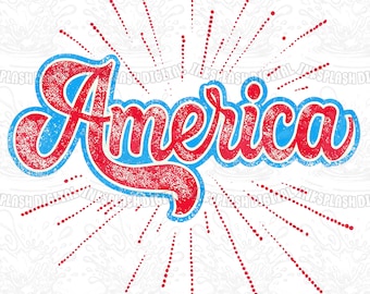 Retro Amerika-png, verontrust patriottisch VS-ontwerp (digitale download)