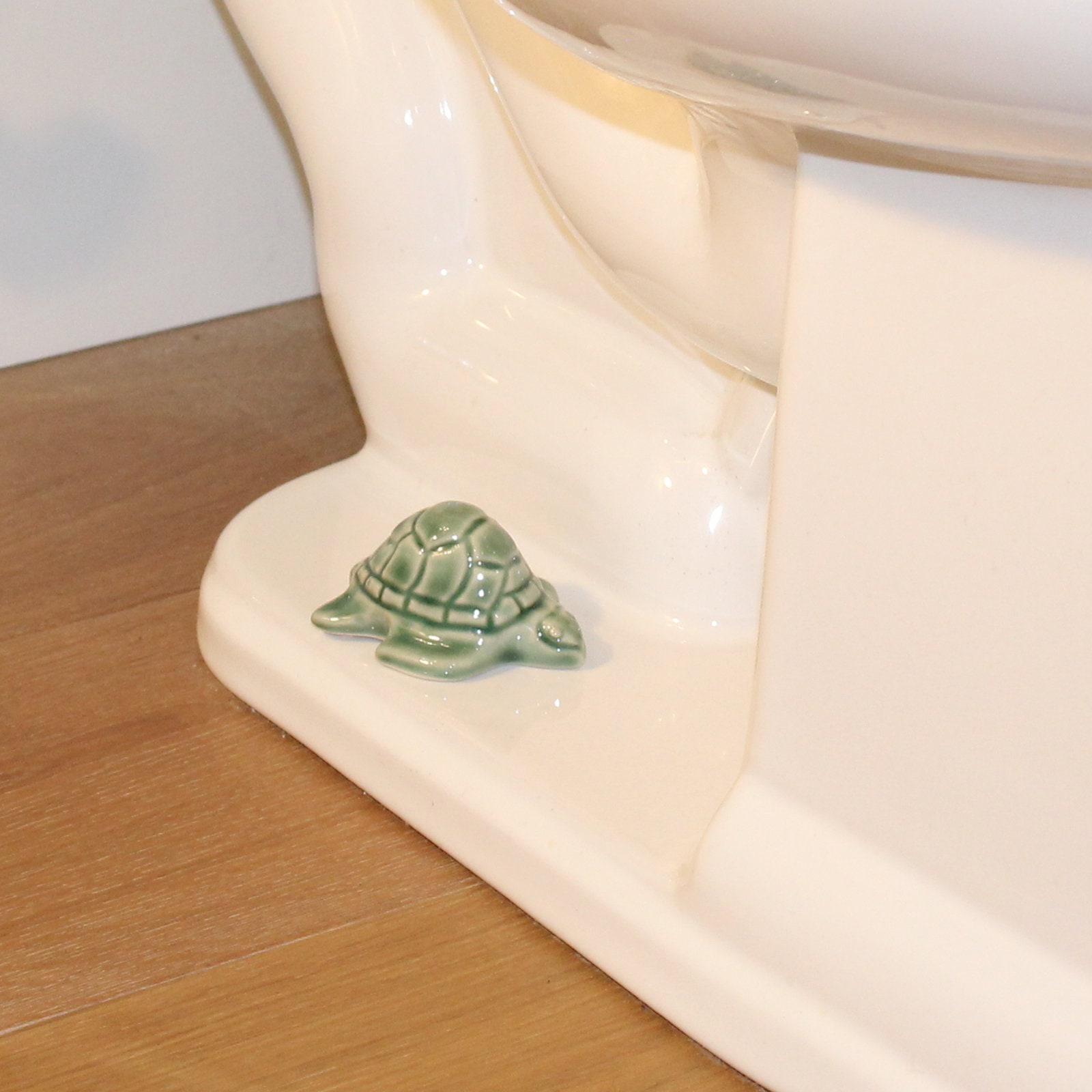 Set of 2 Sea Turtle Toilet Bolt Caps in Green Glaze Etsy