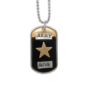 Army Mom Necklace on 25&quot; chain, Army Mom Pendant