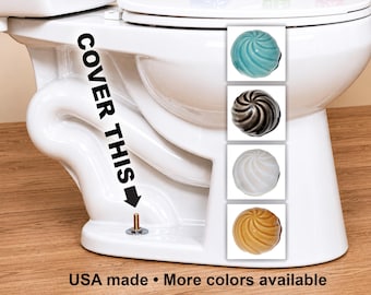 Shell ceramic toilet caps, Ocean Bath Decor, Set of 2, variety of colors