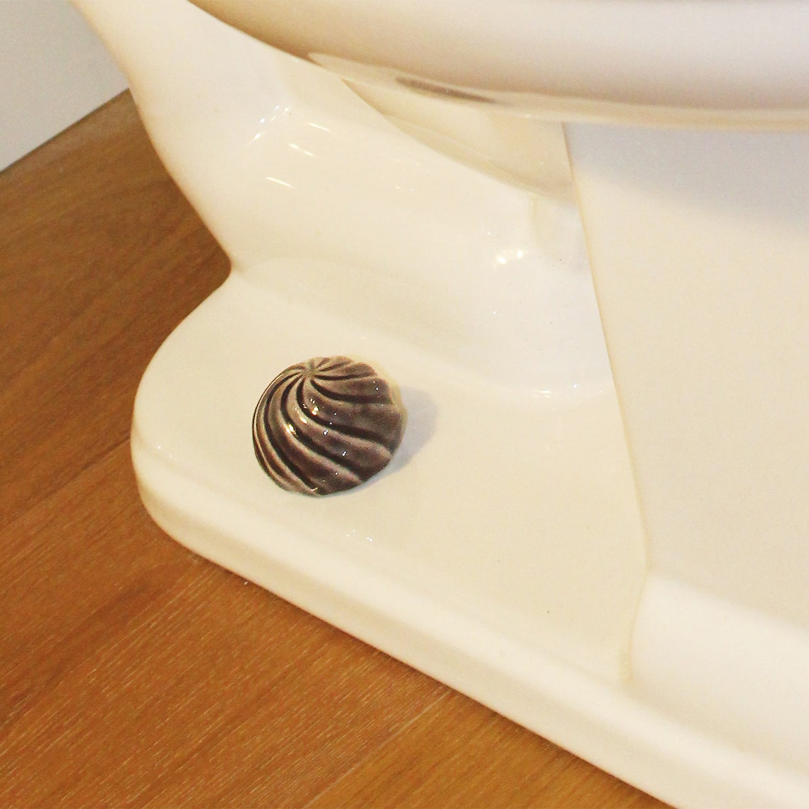 Blackgray Toilet Bolt Covers Ceramic Shell Design Etsy