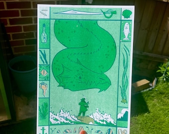 The Showdown A4 Risograph Print