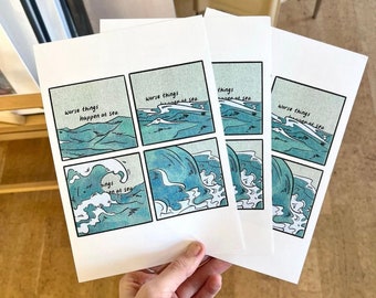 Worse Things Happen at Sea Riso Print