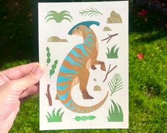 Parasaurolophus A5 Print