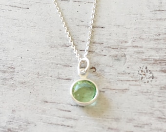 August birthstone,Swarovski crystal, Birthstone necklace,August birthstone, birthstone jewelry, sterling silver jewelry,swarovski pendant