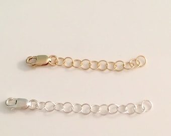 Sterling silver chain extender, gold fill extender, necklace extender, extender,chain necklace, gold fill chain, sterling silver chain