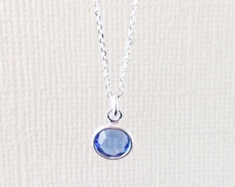 September birthstone, Swarovski crystal necklace,September birthday,swarovski necklace, birthstone jewelry, sterling silver jewelry
