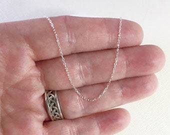 Best seller, Sterling silver chain, sterling silver, finished chain, dainty chain, everyday chain, simple chain,silver chain