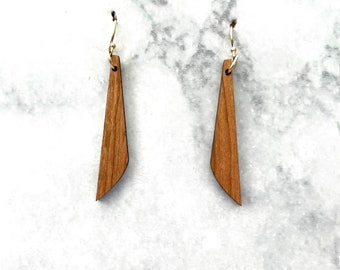 Laser cut earrings, earrings, wood earrings, wooden earrings, sterling silver earring, sterling silver, wood laser earrings, laser wood
