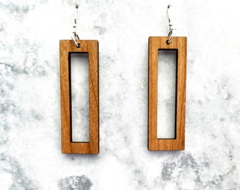 Laser cut earrings, earrings, wood earrings, wooden earrings, sterling silver earring, sterling silver, wood laser earrings, laser wood