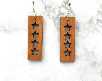 Laser cut earrings, earrings, wood earrings, wooden earrings, sterling silver earring, sterling silver, wood laser earrings, laser wood