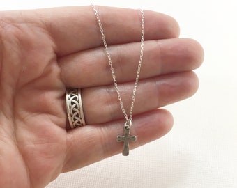 Sterling silver Cross Necklace, cross necklace,dainty cross necklace,tiny cross necklace, gold fill jewelry,sterling silver jewelry