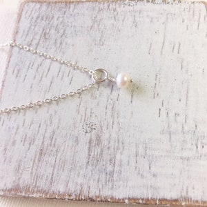 Freshwater pearl,necklace add on,birthday gift,sterling silver, pearl charm,pearl dangle,gift for her,small pearl, minimalist jewelry