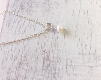 Freshwater pearl,necklace add on,birthday gift,sterling silver, pearl charm,pearl dangle,gift for her,small pearl, minimalist jewelry