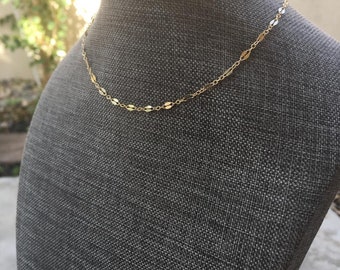 14kt gold fill necklace, gold fill jewelry,14kt gold fill choker chain,  gold fill choker chain, gold chain, everyday necklace