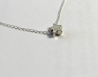 Star necklace, sterling silver star,everyday necklace,dainty jewelry, star,sterling silver,tiny star,delicate necklace, silver star necklace