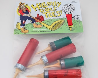 Handmade Recycled Shotgun Shell Golf Tees, Set of 5