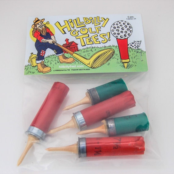 Hillbilly Golf Tees, Funny Golf Gifts, Set of 5 Golf Tees, Novelty Golf  Gifts, Great Gift for Golfers, Recycled Shotgun Shell Golf Tees 