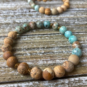 Mother Earth Jasper Beaded Gemstone Bracelet
