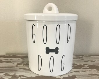 Dog Treat Jar "Good Dog" - Dog Personalized Gifts For Mom Ceramic Gifts For Him Cookies Dog Lover Gift Dog Mom Pets Cookie Jar Pets