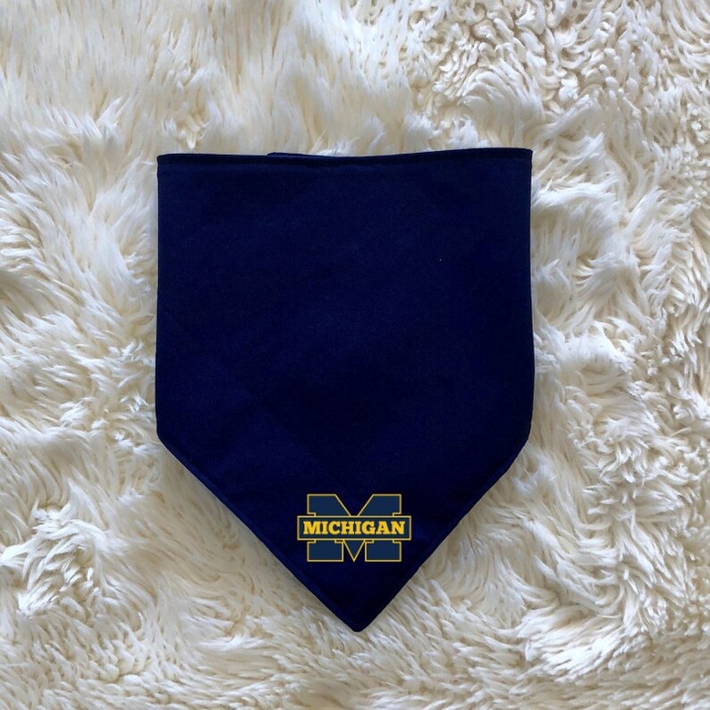 Dog Bandana Go Blue or Go Home Dog Collar University of Michigan College Football Season Tailgate Fan Apparel Sports Team Spirit