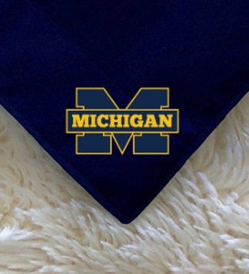 Dog Bandana Go Blue or Go Home Dog Collar University of Michigan College Football Season Tailgate Fan Apparel Sports Team Spirit