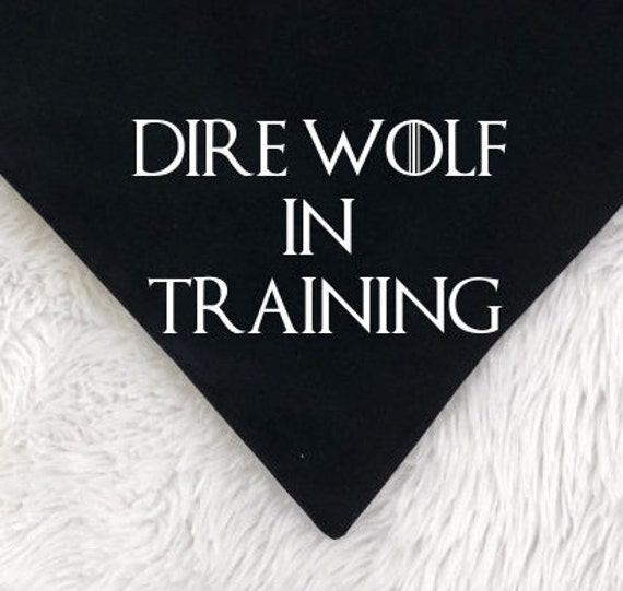 direwolf in training dog bandana