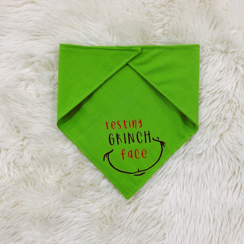 Grinch Resting Grinch Face Dog T-Shirt Christmas Dog Tee for Medium Size Dogs
