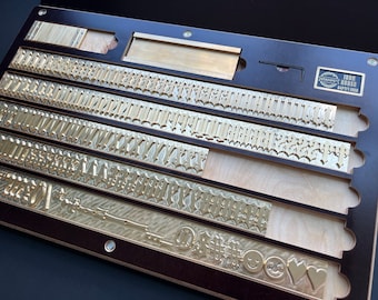 BIG Custom Alphabet Leather Brass Stamp Type Set. 269pcs! Your font and size. Interchangeable, with T-Slot. Letters, Numbers, Symbols.