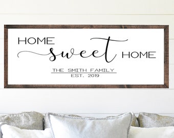 Personalized family name sign | Anniversary Gift | Last Name Sign | Established Sign | Custom Family Name Sign | home sweet home sign | Sign