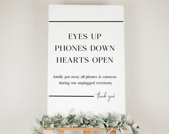Unplugged ceremony sign | Welcome sign | Unplugged wedding sign | Acrylic welcome sign | Wedding ceremony sign | Minimalist wedding | Signs