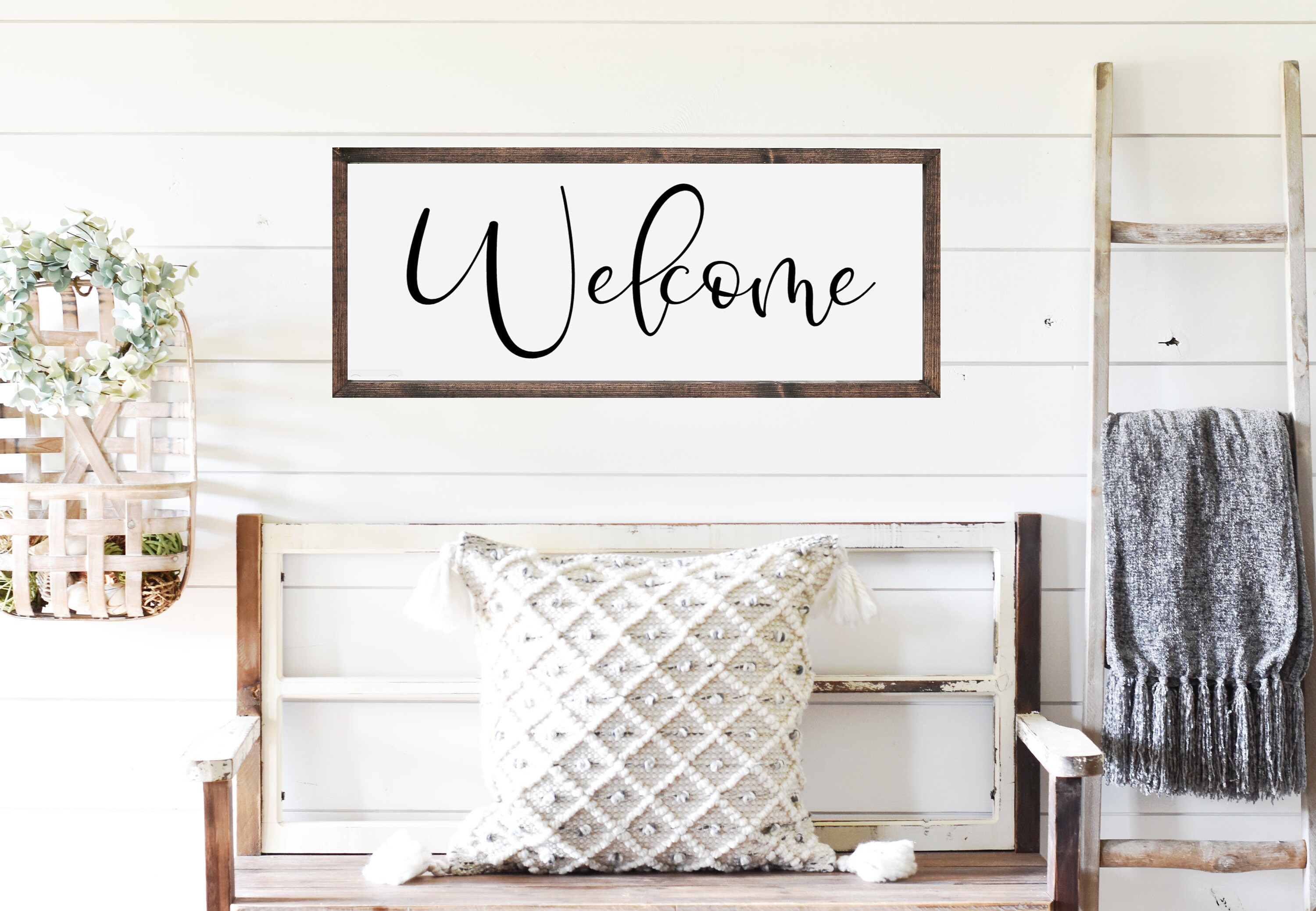 Sign Entryway Decor Framed Sign Wood Etsy Canada