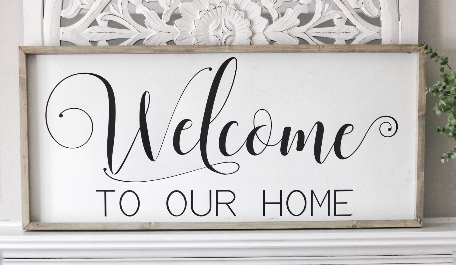 Letrero de madera / Bienvenido a nuestra casa / letrero de la | Etsy