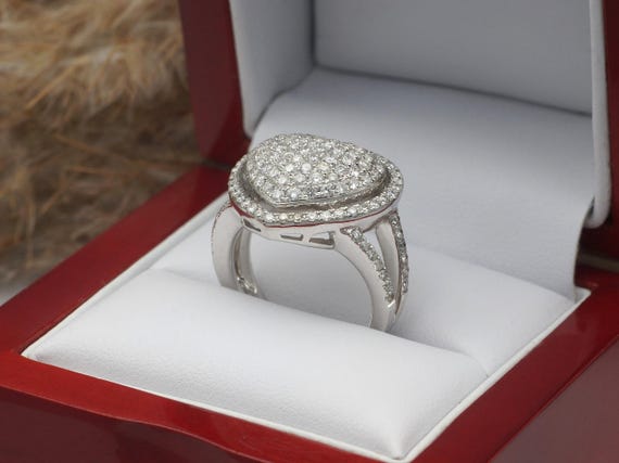 Vintage Ring, Heart Ring, Love Ring, Split Shank … - image 3