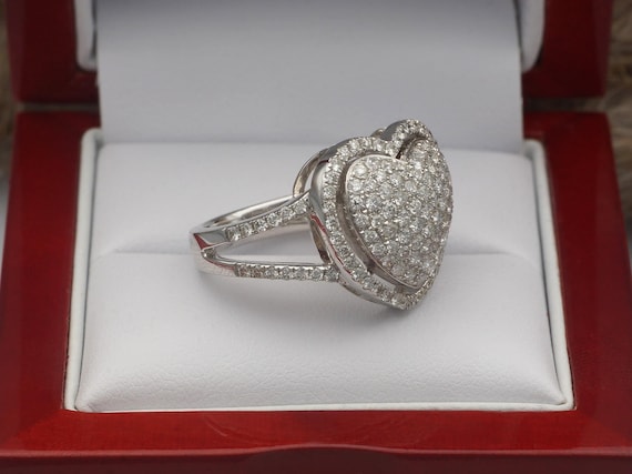 Vintage Ring, Heart Ring, Love Ring, Split Shank … - image 2