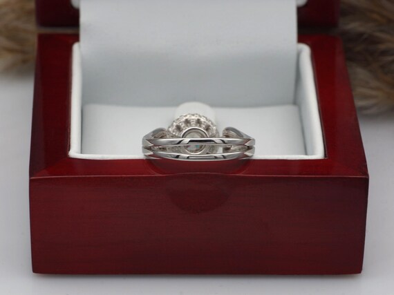 Vintage Semi Mount Ring, Split Shank Ring, 18k Wh… - image 5