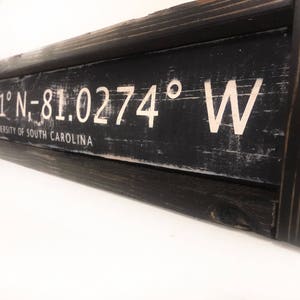 University of South Carolina | (USC) | Longitude and Latitude Sign | Rustic Home Decor |  Gift | Senior Gift  | Dorm Decor| Retirement Gift