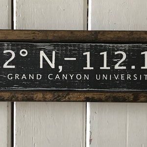 GRAND CANYON UNIVERSITY modern rustic handmade wood home decor, black/white wall art, customizable sign, graduation, hanging home decor gift