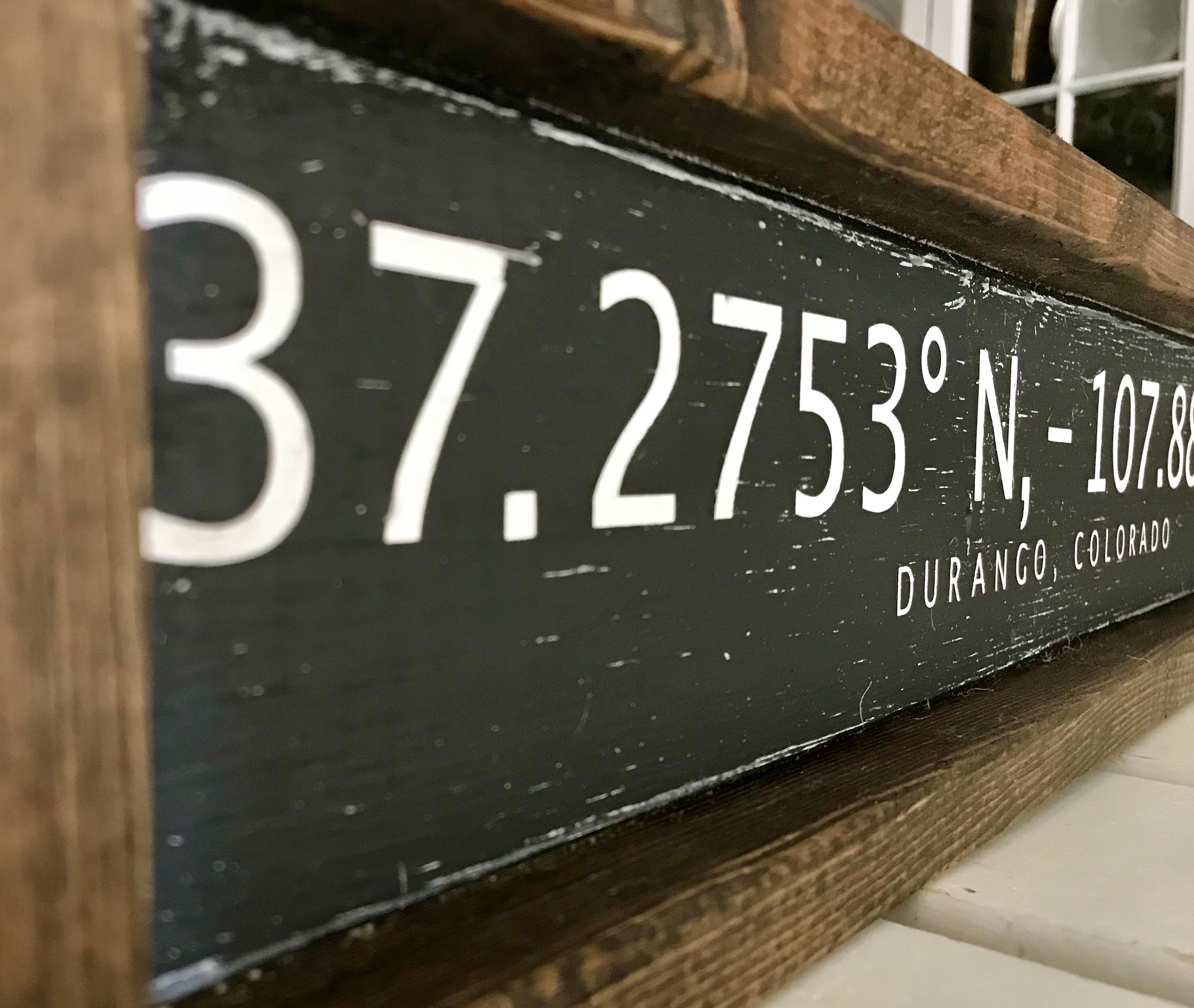 Durango Colorado CO Longitude and Latitude Sign Gift | Etsy