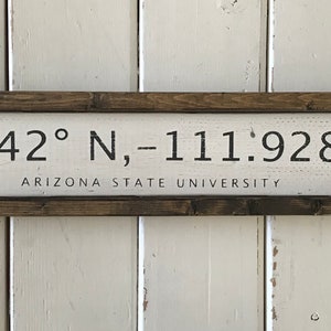 CUSTOM LOCATION | Longitude and Latitude Sign | Unique Gift | Gift for Him/Her | Christmas | Wedding | Personalization | Gift | Graduation