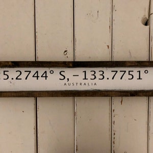 Australie | (AU) | | des signes de longitude et de latitude Décoration rustique | Cadeau pour lui/elle | Lieu de mariage | | voyageurs | aventurier