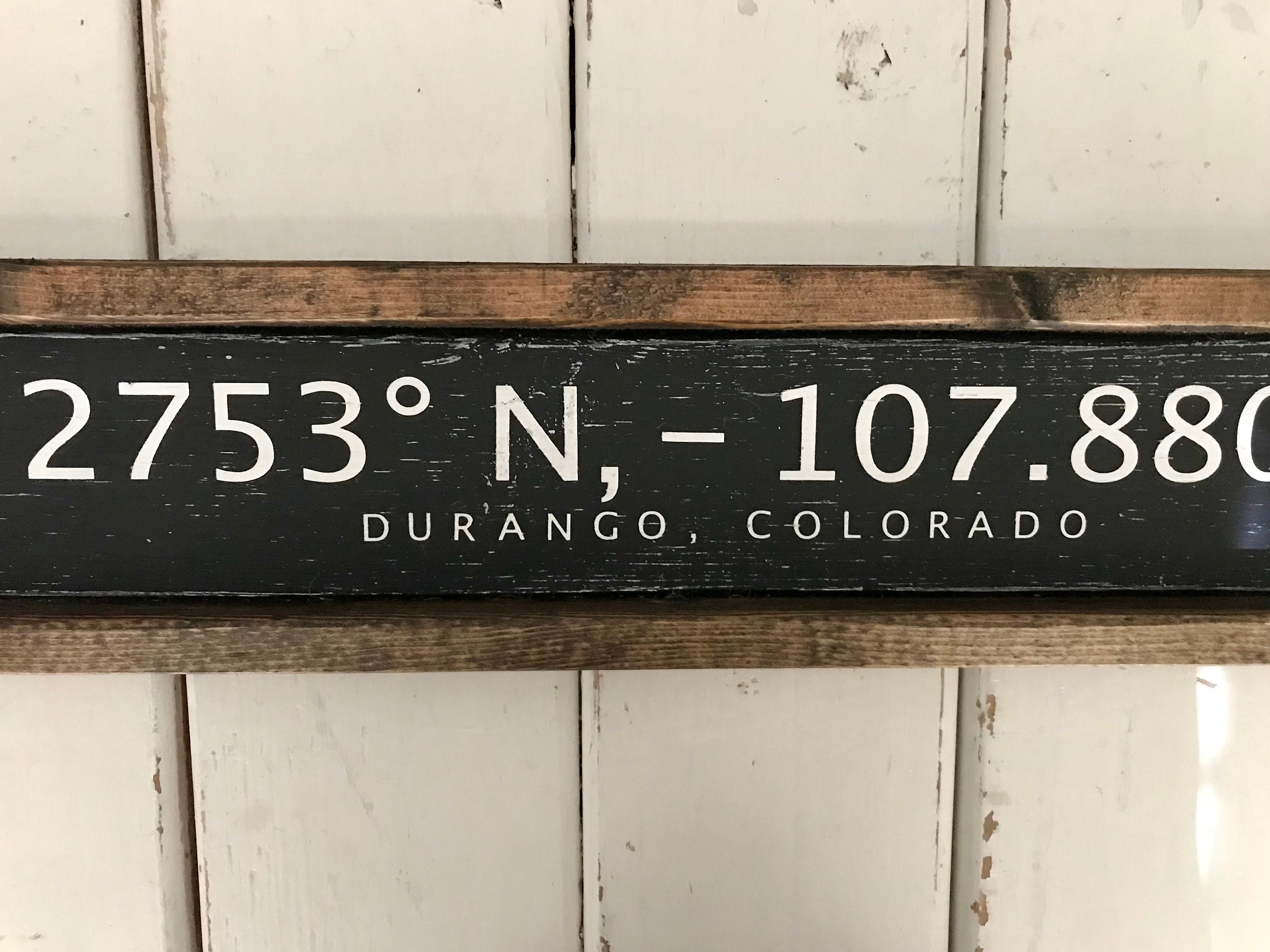 Durango Colorado CO Longitude and Latitude Sign Gift | Etsy
